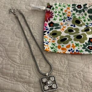 Brighton Silver Ornate Cross Necklace (retired)